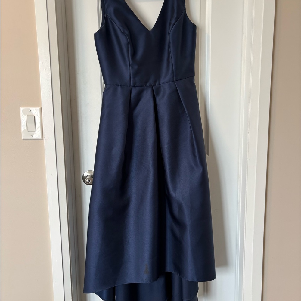 ALFRED SUNG High Low Dress in Navy